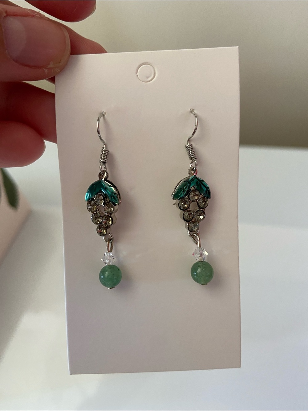 🆕 Green Grape Cluster Drop Earrings - Women Jewelry